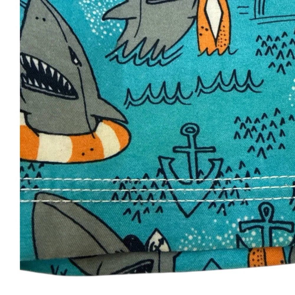 Gymboree Blue Shark Swim Trunks Boys 5T Drawstring Lined Board Shorts - Picture 8 of 13